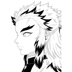 Página para colorir: Kyojuro Rengoku (Anime e Mangá) #220456 - Páginas para Colorir Imprimíveis Gratuitamente