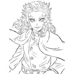 Página para colorir: Kyojuro Rengoku (Anime e Mangá) #220459 - Páginas para Colorir Imprimíveis Gratuitamente