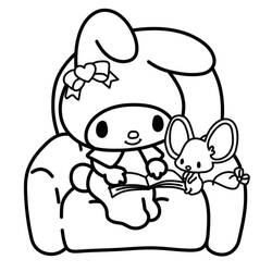 Desenhos para colorir: My Melody - Páginas para Colorir Imprimíveis Gratuitamente