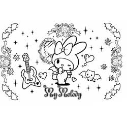 Desenhos para colorir: My Melody - Páginas para Colorir Imprimíveis Gratuitamente