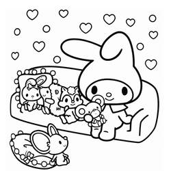 Página para colorir: My Melody (Anime e Mangá) #219990 - Páginas para Colorir Imprimíveis Gratuitamente
