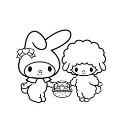 Página para colorir: My Melody (Anime e Mangá) #219995 - Páginas para Colorir Imprimíveis Gratuitamente