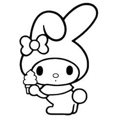 Página para colorir: My Melody (Anime e Mangá) #219999 - Páginas para Colorir Imprimíveis Gratuitamente