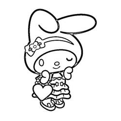 Página para colorir: My Melody (Anime e Mangá) #220005 - Páginas para Colorir Imprimíveis Gratuitamente