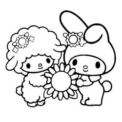 Página para colorir: My Melody (Anime e Mangá) #220007 - Páginas para Colorir Imprimíveis Gratuitamente