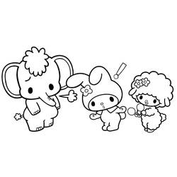 Página para colorir: My Melody (Anime e Mangá) #220018 - Páginas para Colorir Imprimíveis Gratuitamente