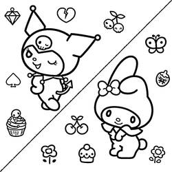 Página para colorir: My Melody (Anime e Mangá) #220024 - Páginas para Colorir Imprimíveis Gratuitamente