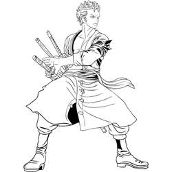 Desenhos para colorir: Roronoa Zoro - Páginas para Colorir Imprimíveis Gratuitamente