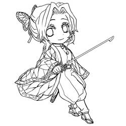 Desenhos para colorir: Shinobu Kocho - Páginas para Colorir Imprimíveis Gratuitamente