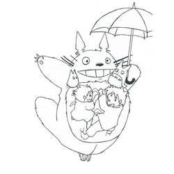 Página para colorir: Totoro (Anime e Mangá) #180122 - Páginas para Colorir Imprimíveis Gratuitamente