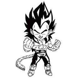 Desenhos para colorir: Vegeta - Páginas para Colorir Imprimíveis Gratuitamente
