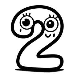 Desenho Número 2 (Aprendizado e Educação) #221308 para imprimir e colorir
