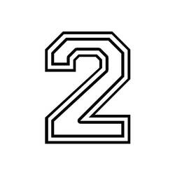 Desenho Número 2 (Aprendizado e Educação) #221314 para imprimir e colorir