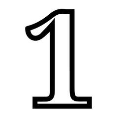Desenho Número 1 (Aprendizado e Educação) #221302 para imprimir e colorir