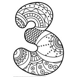 Desenho Número 3 (Aprendizado e Educação) #221353 para imprimir e colorir