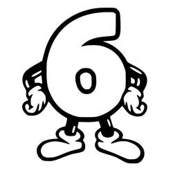 Página para colorir: Número 6 (Aprendizado e Educação) #221420 - Páginas para Colorir Imprimíveis Gratuitamente