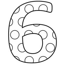 Página para colorir: Número 6 (Aprendizado e Educação) #221427 - Páginas para Colorir Imprimíveis Gratuitamente