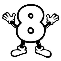 Desenhos para colorir: Número 8 - Páginas para Colorir Imprimíveis Gratuitamente