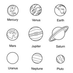 Desenhos para colorir: Planeta (Sistema Solar) - Páginas para Colorir Imprimíveis Gratuitamente