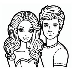 Desenhos para colorir: Barbie e Ken - Páginas para Colorir Imprimíveis Gratuitamente