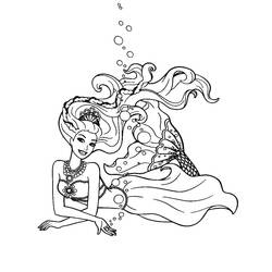 Desenhos para colorir: Barbie Sereia - Páginas para Colorir Imprimíveis Gratuitamente