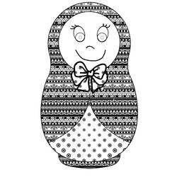 Desenhos para colorir: Boneca Russa - Páginas para Colorir Imprimíveis Gratuitamente