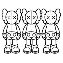 Desenhos para colorir: KAWS - Páginas para Colorir Imprimíveis Gratuitamente