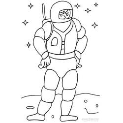 Desenho Astronauta (Carreiras e Profissões) #184425 para imprimir e colorir