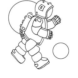 Desenho Astronauta (Carreiras e Profissões) #184427 para imprimir e colorir