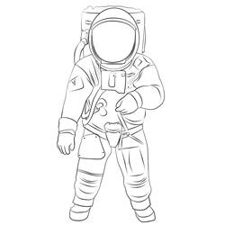 Desenho Astronauta (Carreiras e Profissões) #184429 para imprimir e colorir