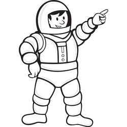 Desenho Astronauta (Carreiras e Profissões) #184430 para imprimir e colorir