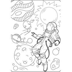 Desenho Astronauta (Carreiras e Profissões) #184438 para imprimir e colorir