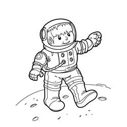 Desenho Astronauta (Carreiras e Profissões) #184461 para imprimir e colorir