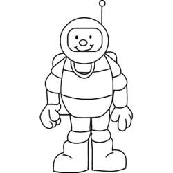 Página para colorir: Astronauta (Carreiras e Profissões) #87594 - Páginas para Colorir Imprimíveis Gratuitamente