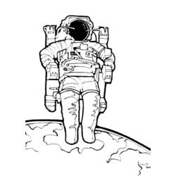 Página para colorir: Astronauta (Carreiras e Profissões) #87596 - Páginas para Colorir Imprimíveis Gratuitamente