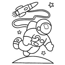 Página para colorir: Astronauta (Carreiras e Profissões) #87597 - Páginas para Colorir Imprimíveis Gratuitamente