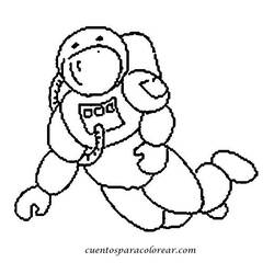 Página para colorir: Astronauta (Carreiras e Profissões) #87602 - Páginas para Colorir Imprimíveis Gratuitamente