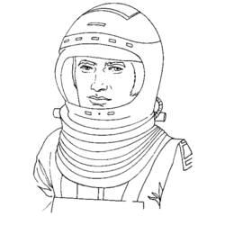 Página para colorir: Astronauta (Carreiras e Profissões) #87604 - Páginas para Colorir Imprimíveis Gratuitamente