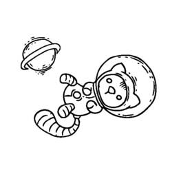 Página para colorir: Astronauta (Carreiras e Profissões) #87610 - Páginas para Colorir Imprimíveis Gratuitamente