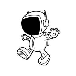 Página para colorir: Astronauta (Carreiras e Profissões) #87617 - Páginas para Colorir Imprimíveis Gratuitamente