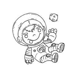 Página para colorir: Astronauta (Carreiras e Profissões) #87619 - Páginas para Colorir Imprimíveis Gratuitamente