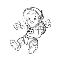 Página para colorir: Astronauta (Carreiras e Profissões) #87630 - Páginas para Colorir Imprimíveis Gratuitamente