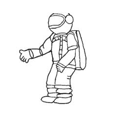 Página para colorir: Astronauta (Carreiras e Profissões) #87638 - Páginas para Colorir Imprimíveis Gratuitamente