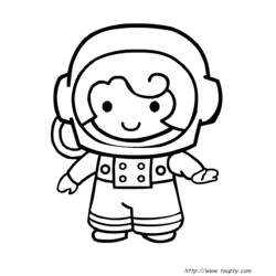 Desenhos para colorir: Astronauta - Páginas para Colorir Imprimíveis Gratuitamente