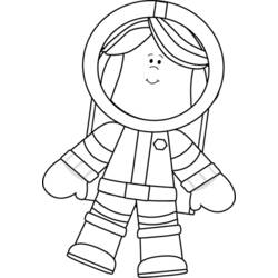 Página para colorir: Astronauta (Carreiras e Profissões) #87732 - Páginas para Colorir Imprimíveis Gratuitamente