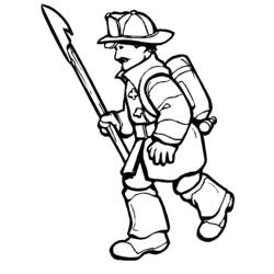 Desenho Bombeiro (Carreiras e Profissões) #105527 para imprimir e colorir