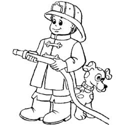 Desenhos para colorir: Bombeiro - Páginas para Colorir Imprimíveis Gratuitamente