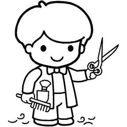 Desenhos para colorir: Cabeleireiro - Páginas para Colorir Imprimíveis Gratuitamente
