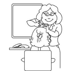 Página para colorir: Cabeleireiro (Carreiras e Profissões) #91304 - Páginas para Colorir Imprimíveis Gratuitamente