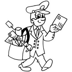 Desenhos para colorir: Carteiro - Páginas para Colorir Imprimíveis Gratuitamente
